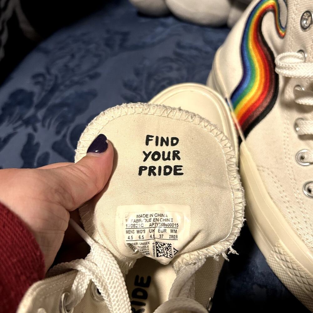 Converse All Star Pride Rainbow LGBTQ Sneaker Size 6.5/EU 37 - Picture 6 of 7